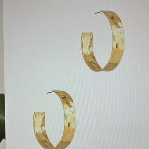 Rent the Runway Soko Maji Gold Hammered Hoop Earrings. 1 post missing.